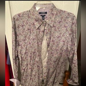 Chaps Purple and Yellow Paisley Shirt